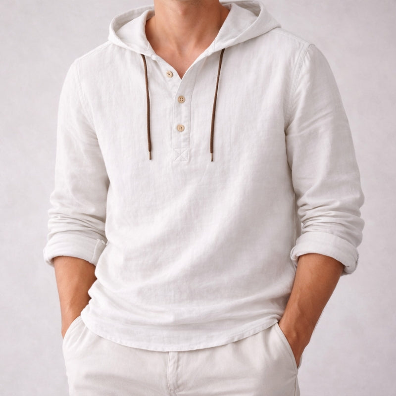 Mario Linen Hooded Shirt