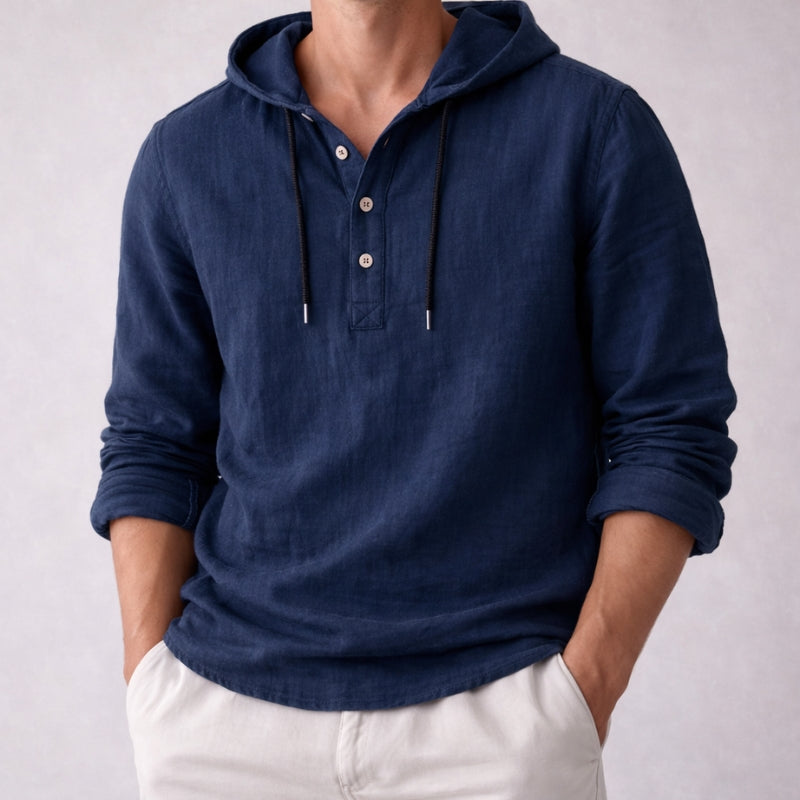 Mario Linen Hooded Shirt