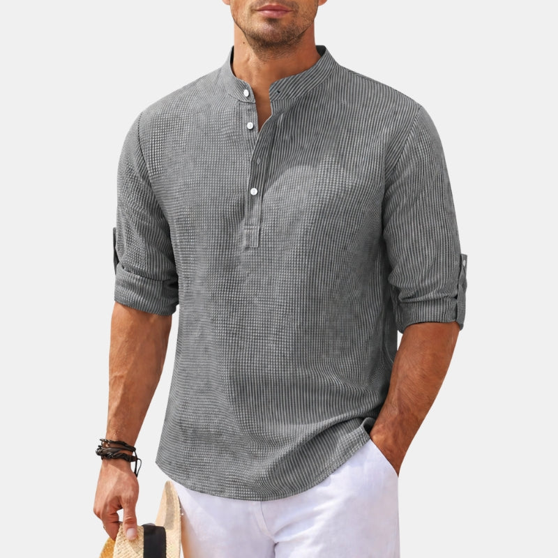 Leonardo Textured Henley Shirt