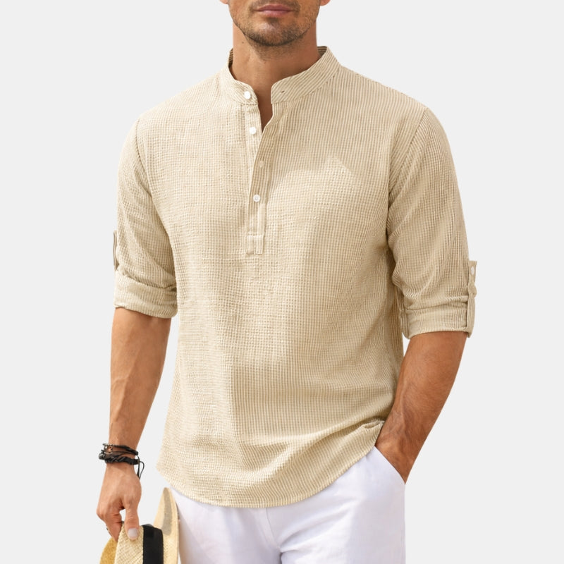 Leonardo Textured Henley Shirt
