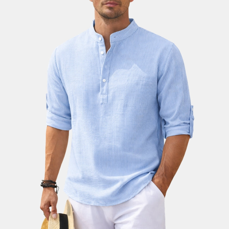 Leonardo Textured Henley Shirt