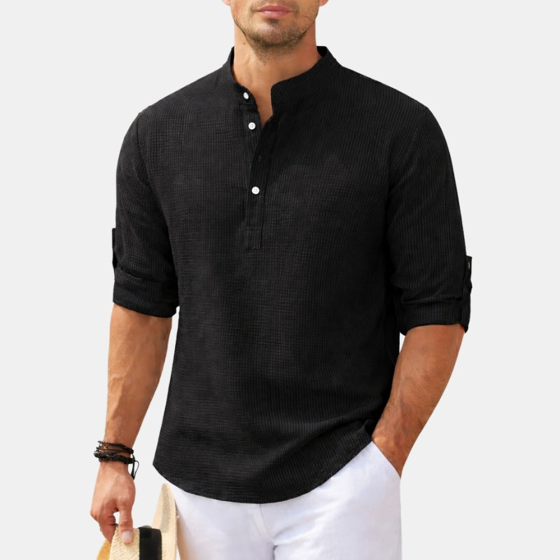 Leonardo Textured Henley Shirt