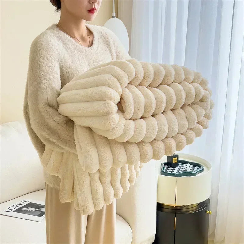 Elysian Rabbit Fur Blanket