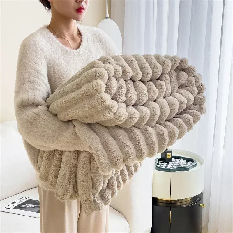 Elysian Rabbit Fur Blanket