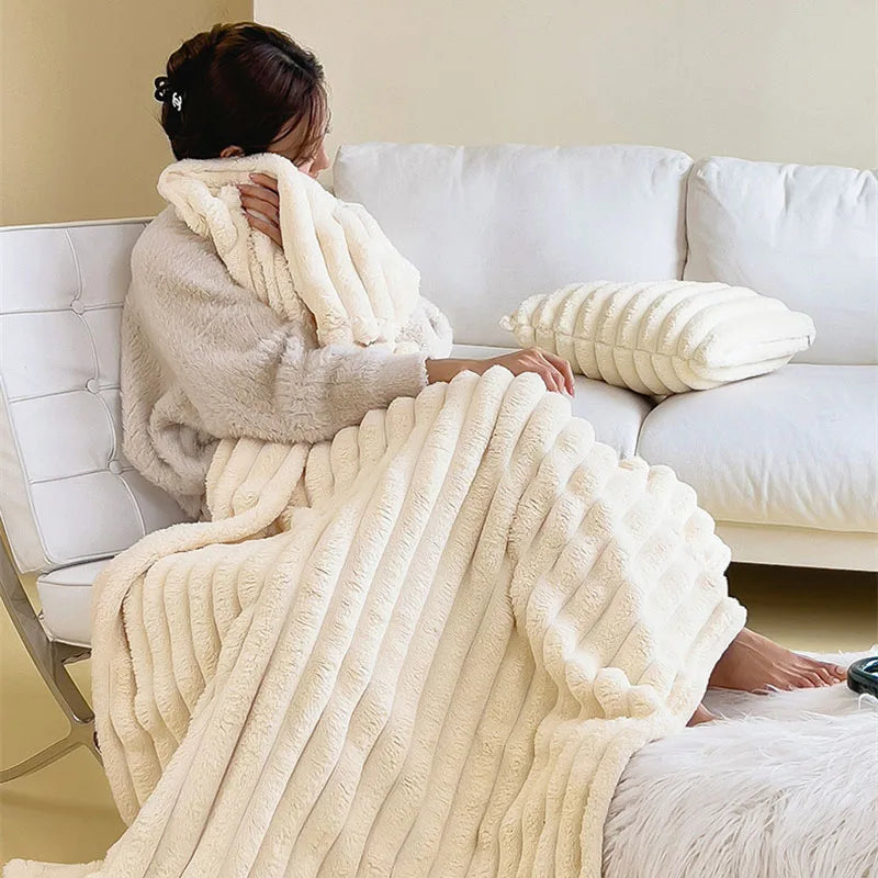 Elysian Rabbit Fur Blanket