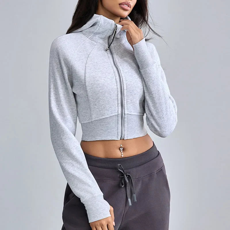 ZenCore Cropped Zip-up Hoodie