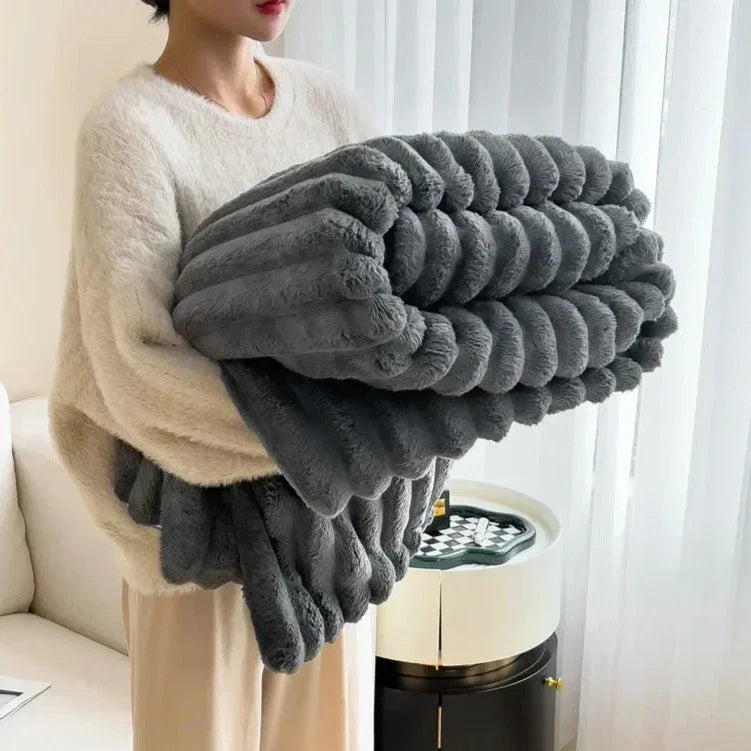 Elysian Rabbit Fur Blanket