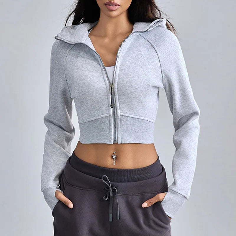 ZenCore Cropped Zip-up Hoodie