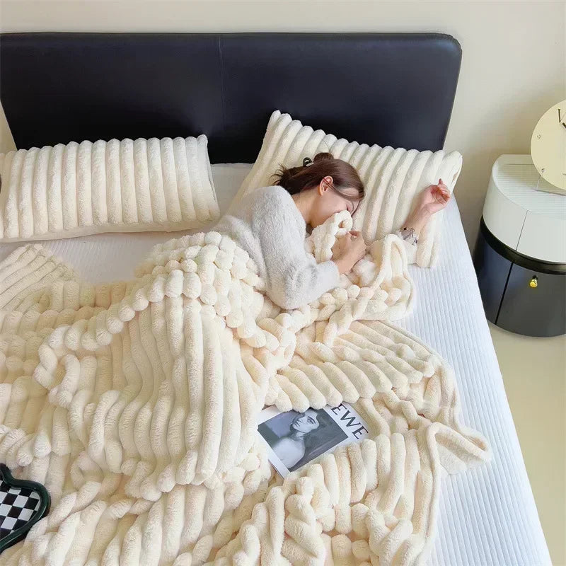 Elysian Rabbit Fur Blanket