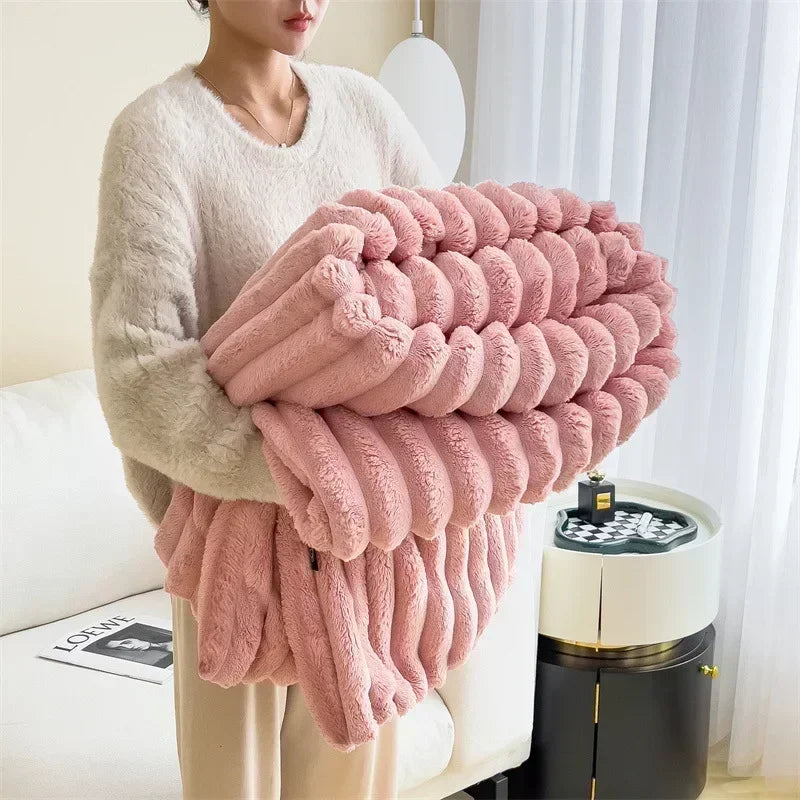 Elysian Rabbit Fur Blanket