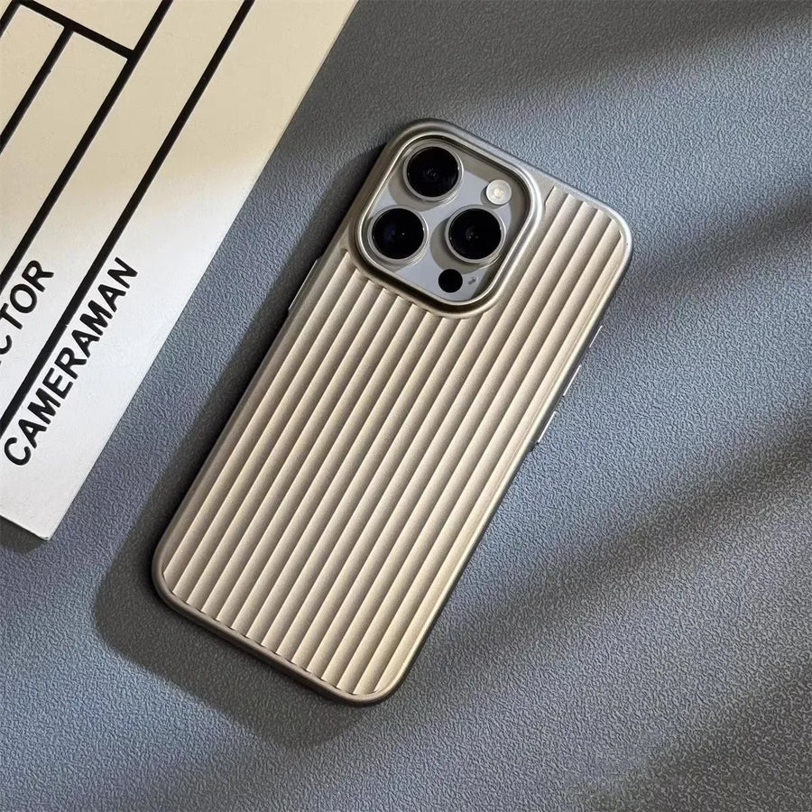 Groove Ribbed Metal iPhone Case