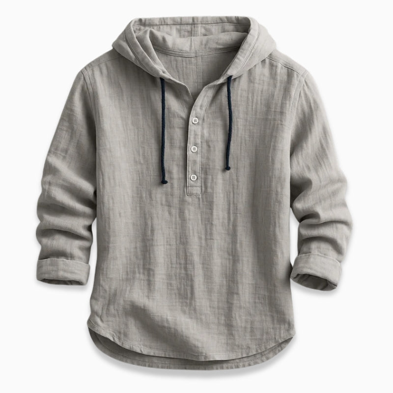 Mario Linen Hooded Shirt
