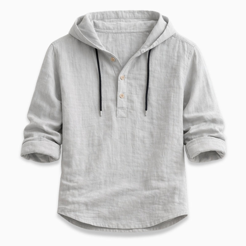 Mario Linen Hooded Shirt