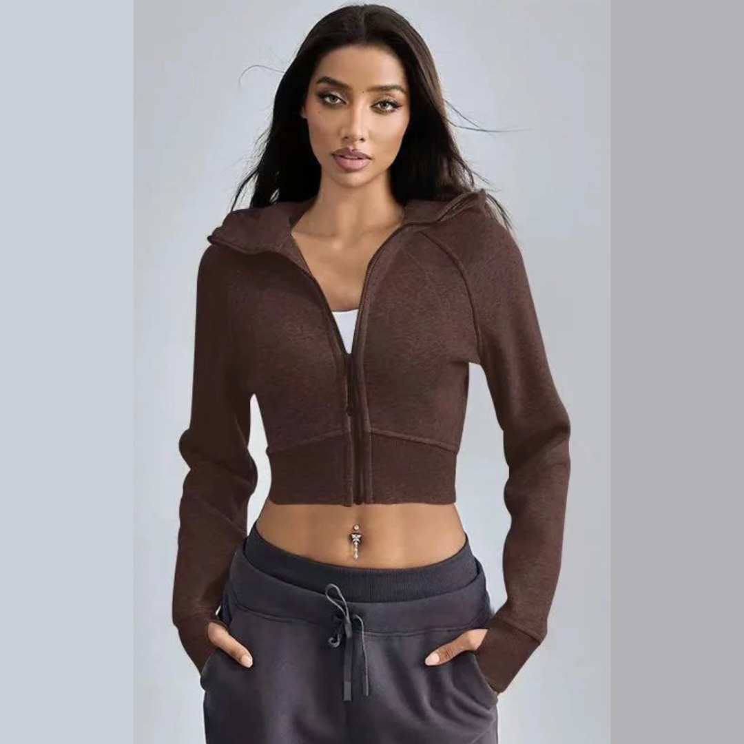 ZenCore Cropped Zip-up Hoodie