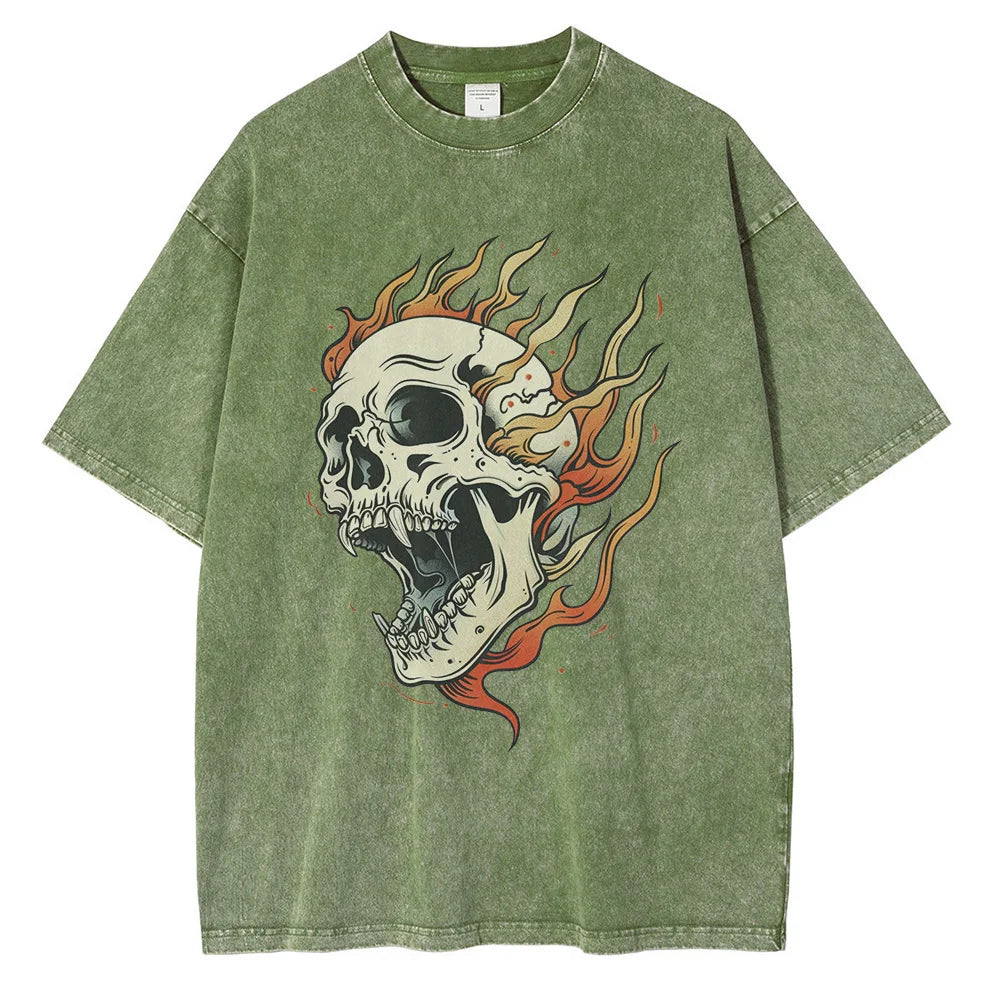 Bone Blaze Acid Wash Tee