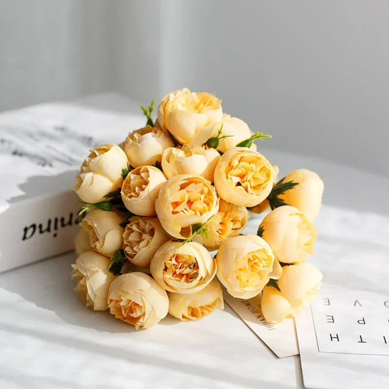 Serene Silk Floral Peony Bouquet