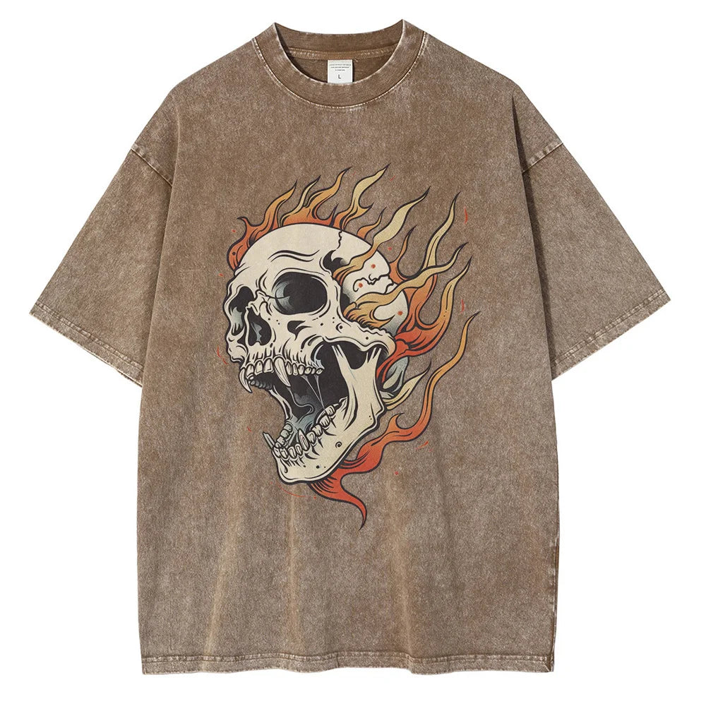 Bone Blaze Acid Wash Tee