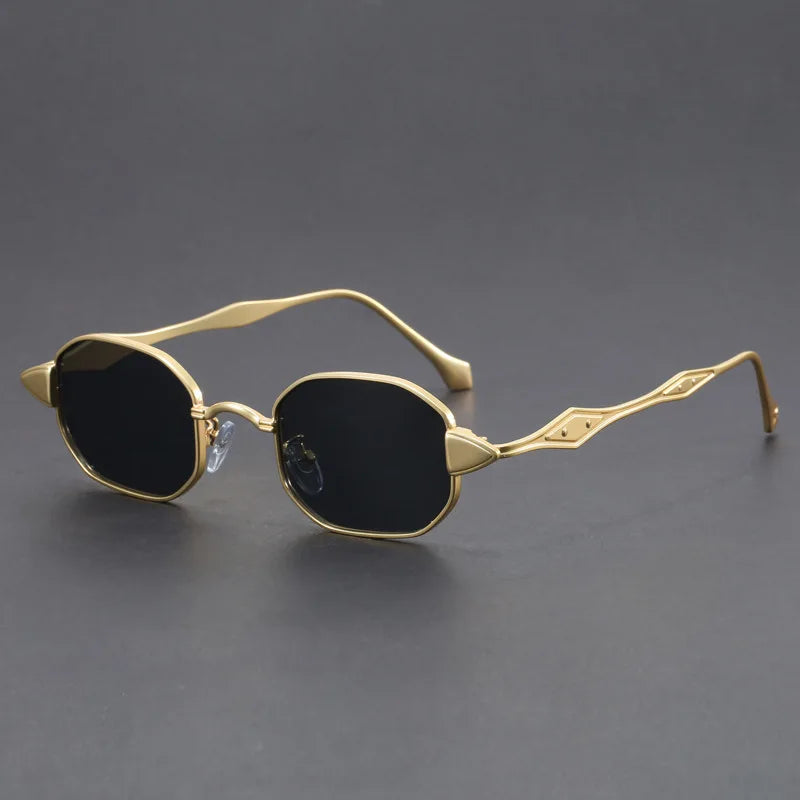 Aurelian Rectangular Metal Sunglasses