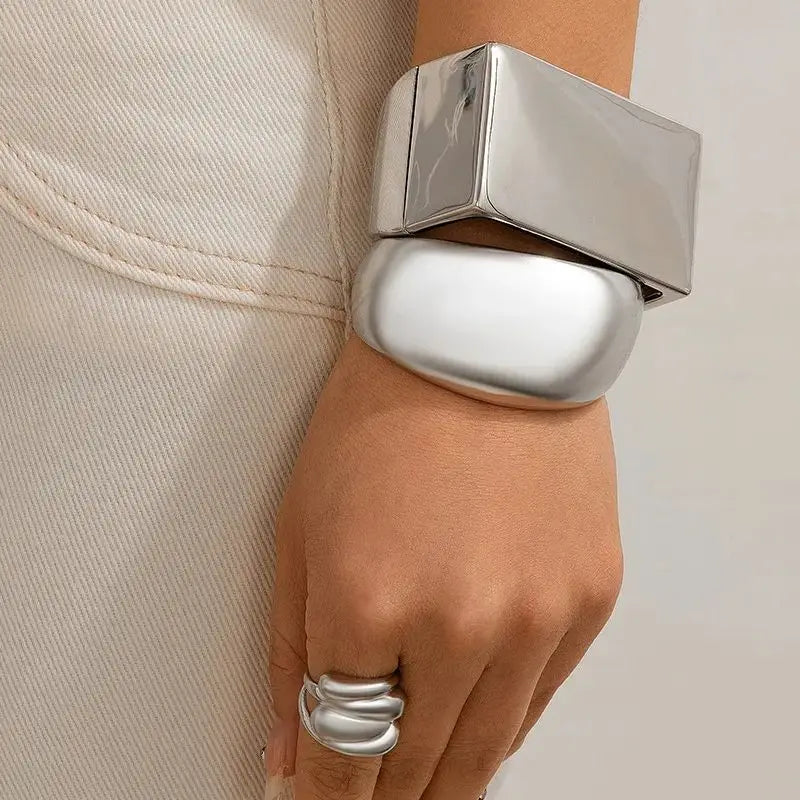 Athena Geometric Polished Bangles