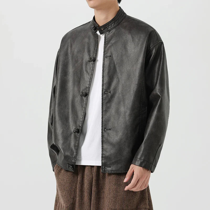 Revel Vintage Washed Leather Coat