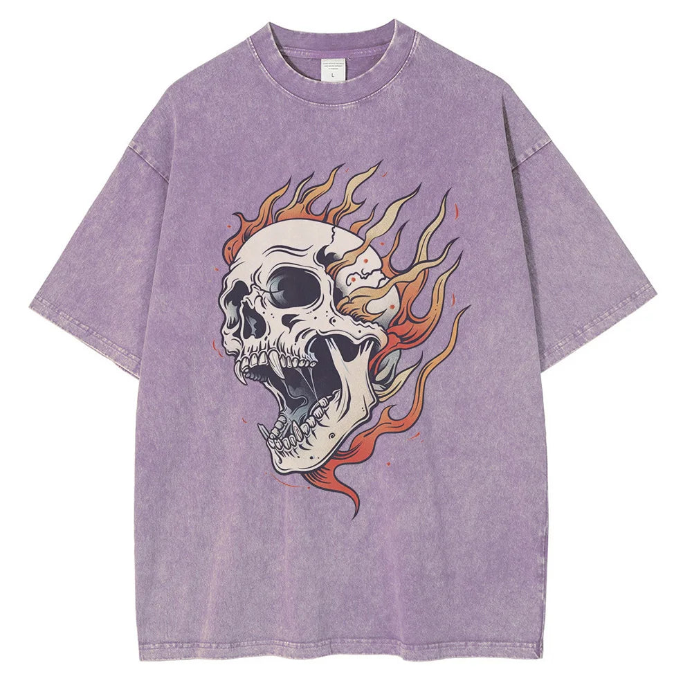 Bone Blaze Acid Wash Tee