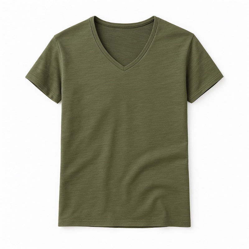 Simone V-Neck Cotton T-Shirt