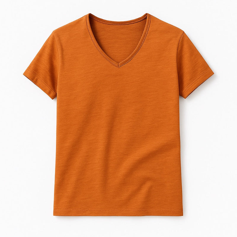 Simone V-Neck Cotton T-Shirt